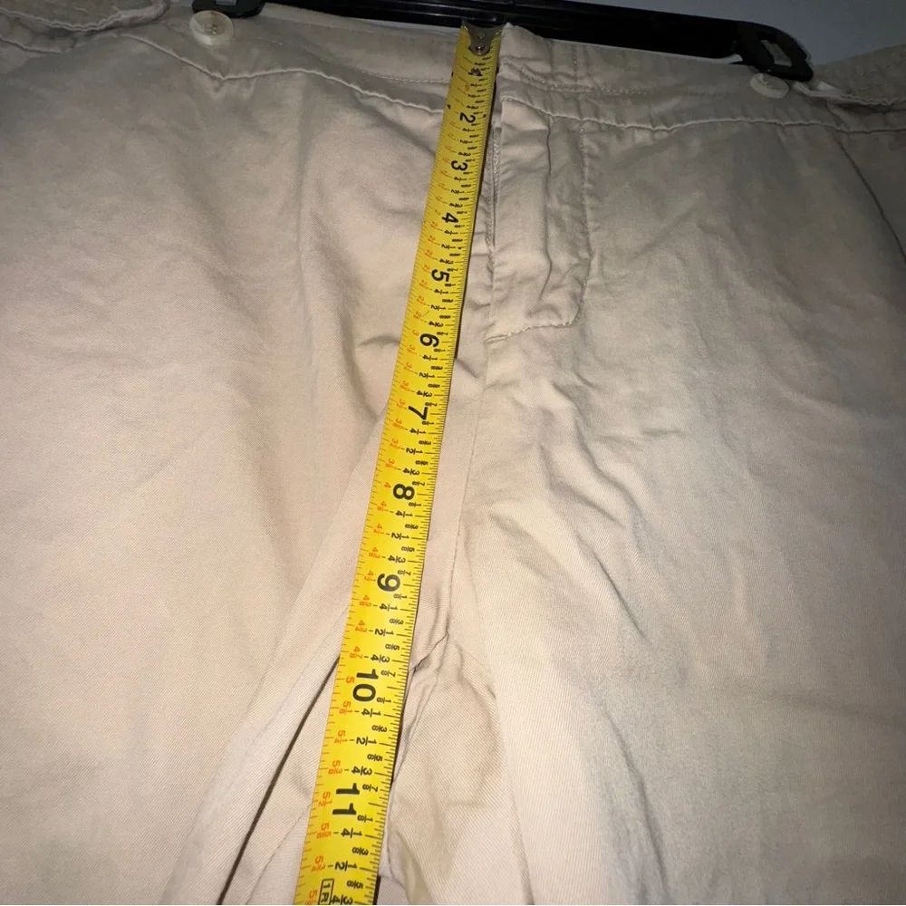 Banana Republic Khaki Cotton Pants Women’s Size 14 Straight‎ Leg Casual Trousers